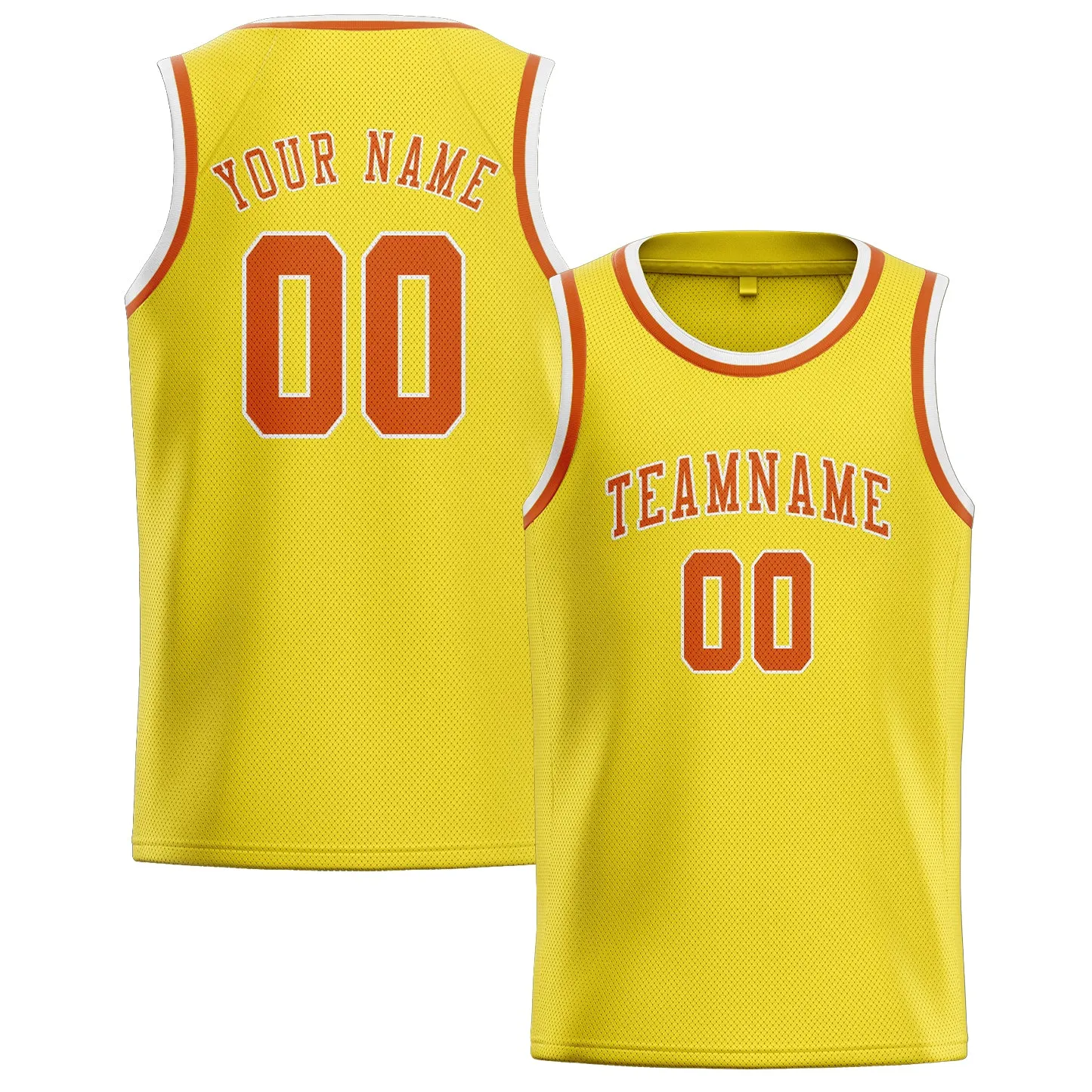Custom Light Yellow Orange Basketball Jersey sold by Tailorly