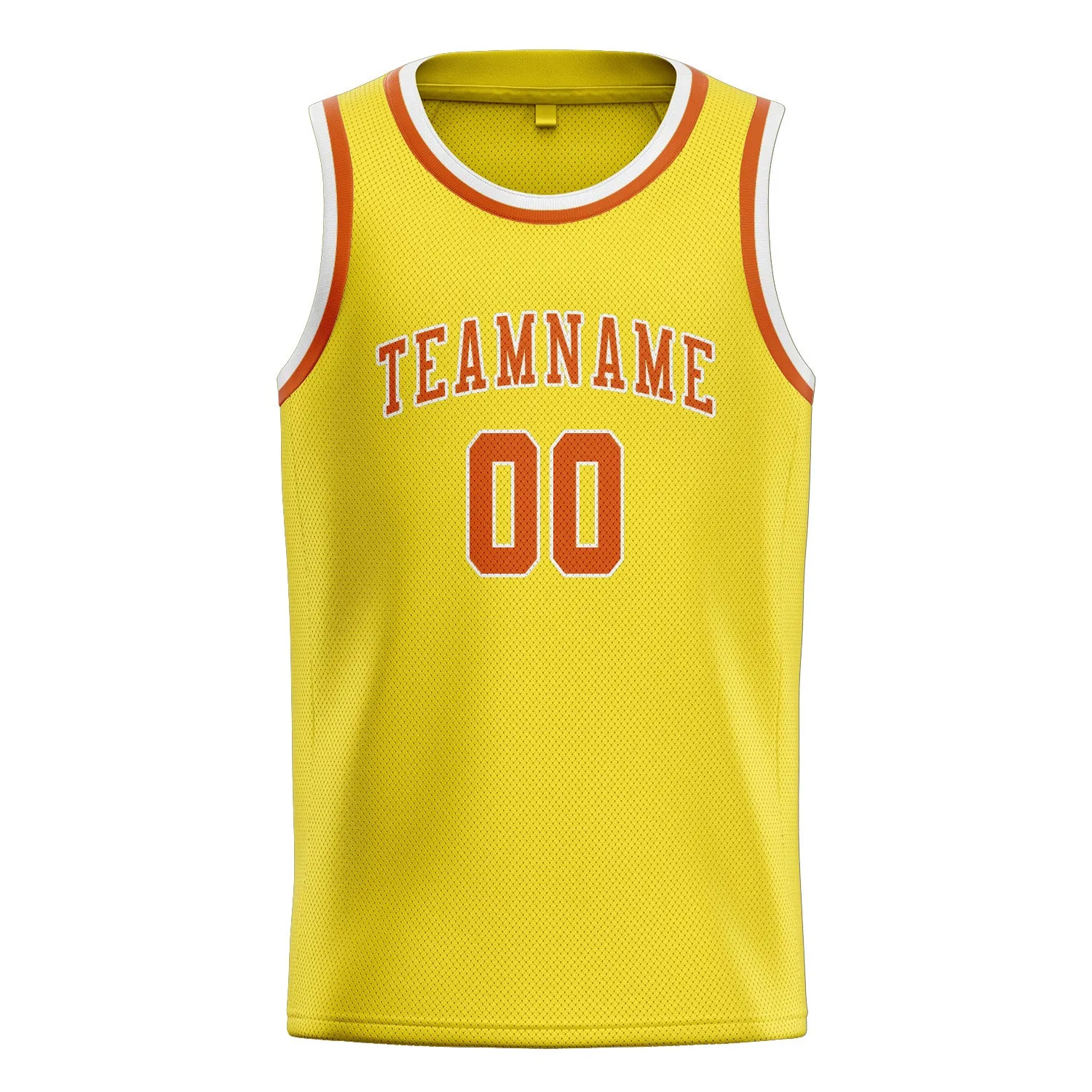 Custom Light Yellow Orange Basketball Jersey sold by Tailorly product image thumbnail 3