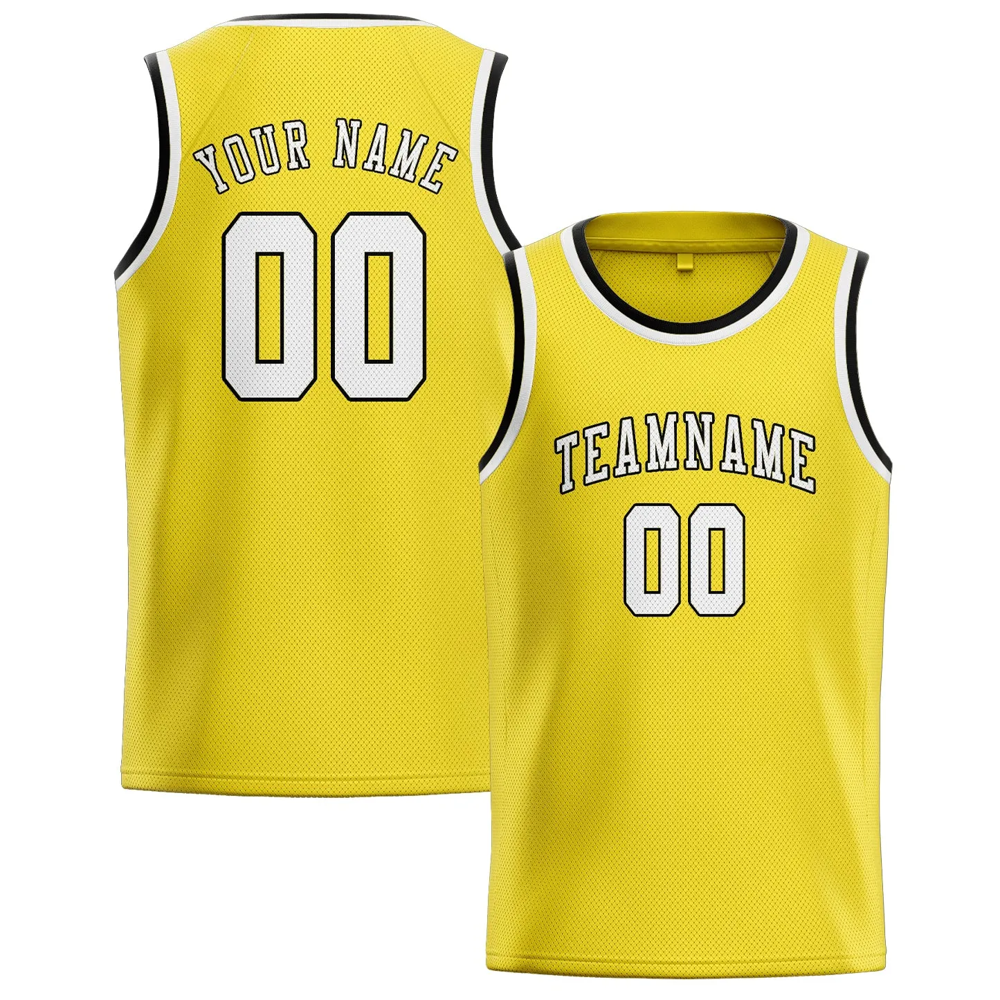 Custom Light Yellow White Basketball Jersey sold by Tailorly