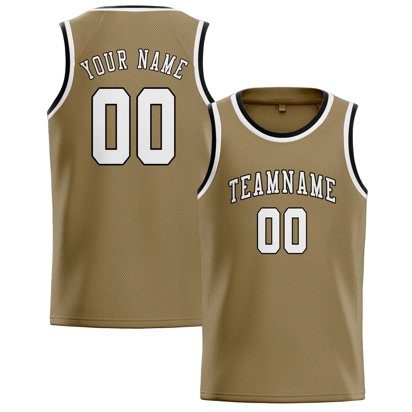 Custom Light Khaki White Basketball Jersey sold by Tailorly