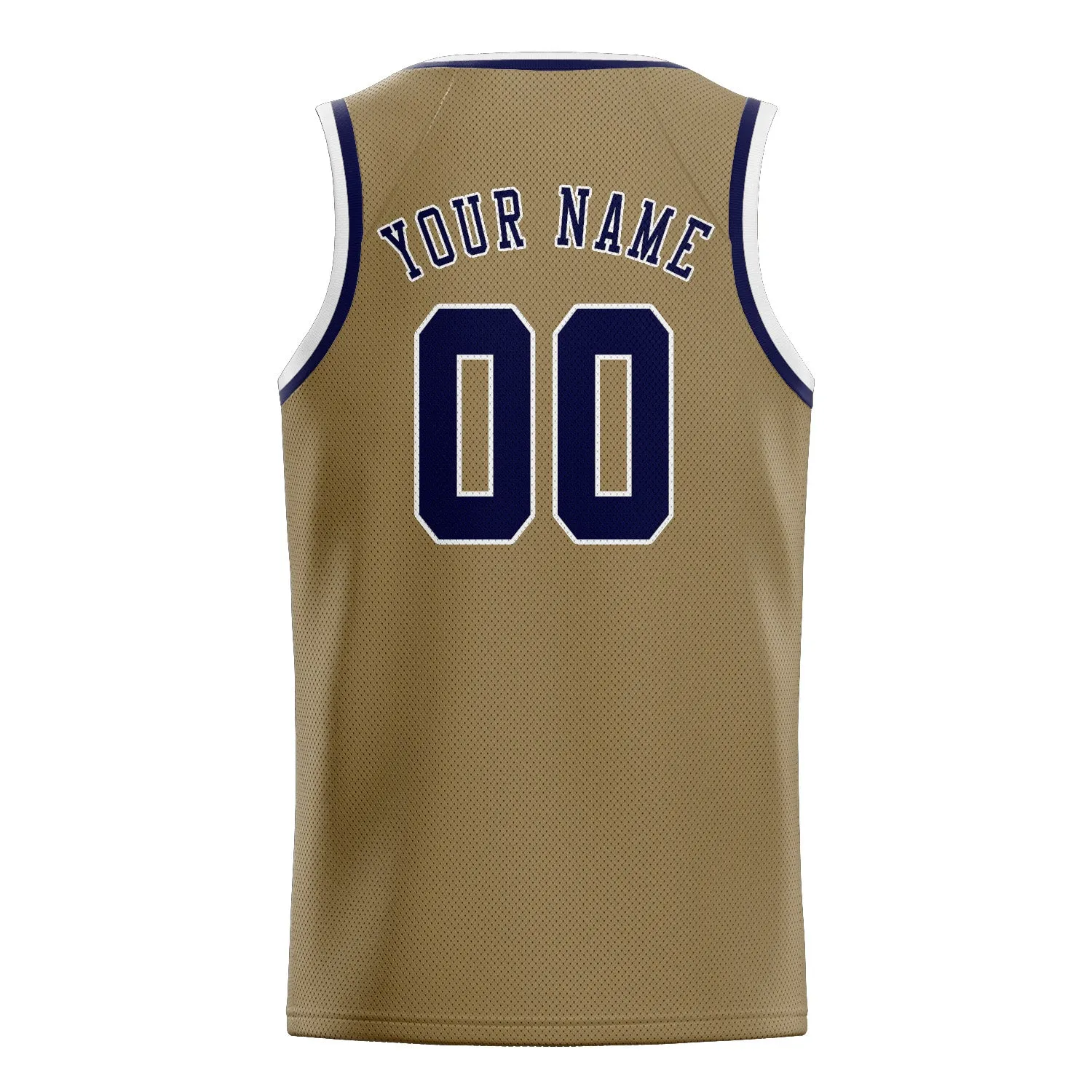 Custom Light Khaki Navy Basketball Jersey sold by Tailorly product image thumbnail 2