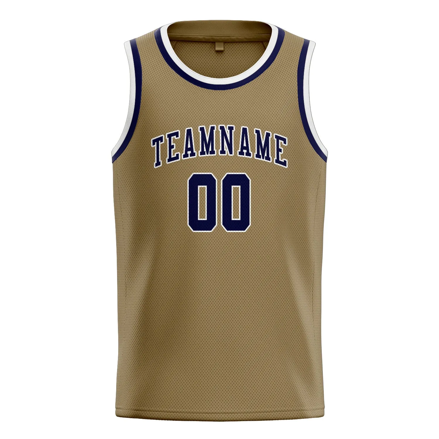 Custom Light Khaki Navy Basketball Jersey sold by Tailorly product image thumbnail 3