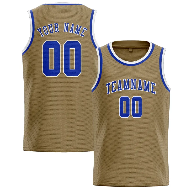 Custom Light Khaki Sky Blue Basketball Jersey made by Tailorly