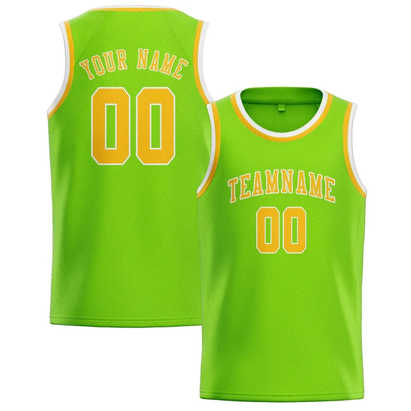 Custom Emerald Green Gold Basketball Jersey made by Tailorly