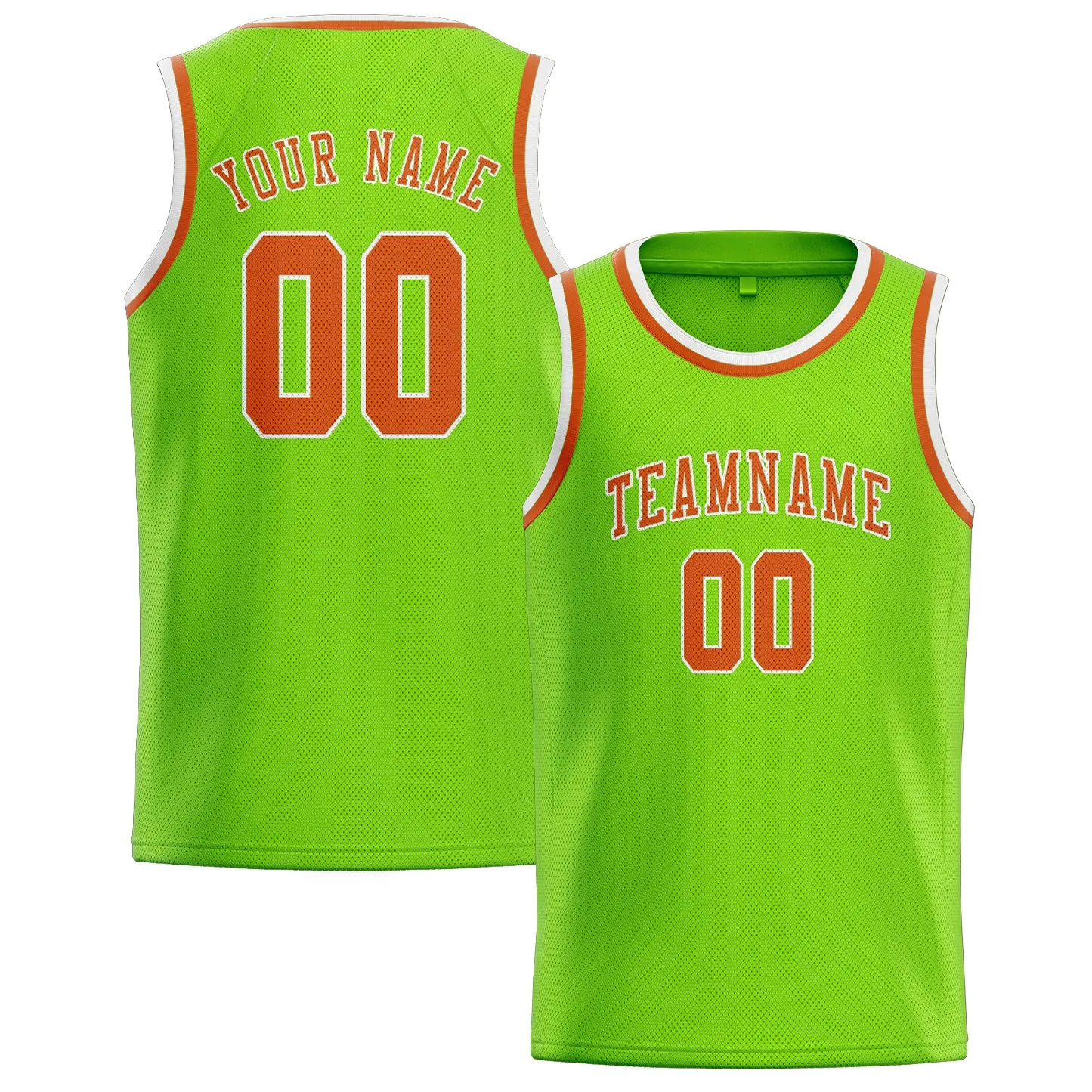 Custom Emerald Green Orange Basketball Jersey sold by Tailorly