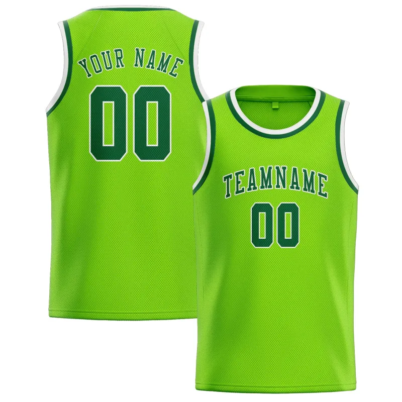 Custom Emerald Green Green Basketball Jersey made by Tailorly