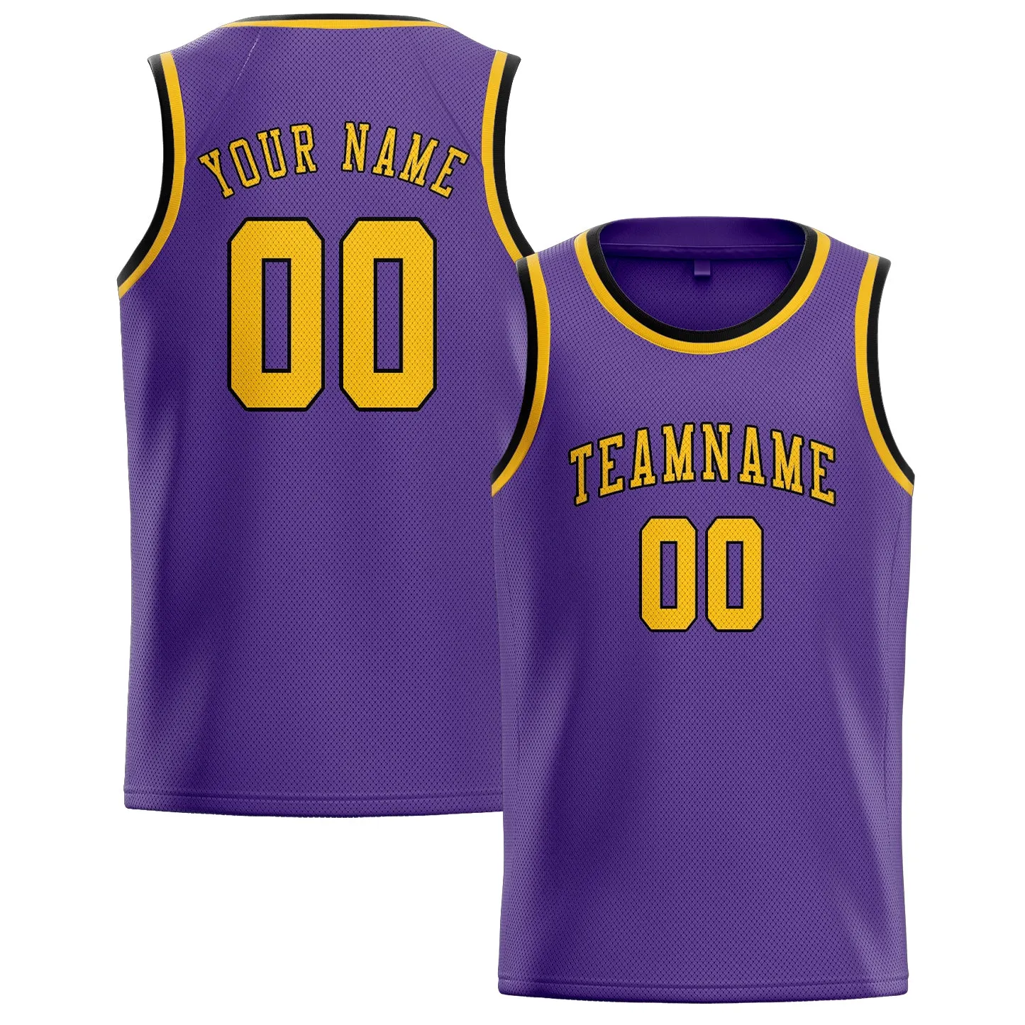 Custom Light Purple Gold Basketball Jersey sold by Tailorly