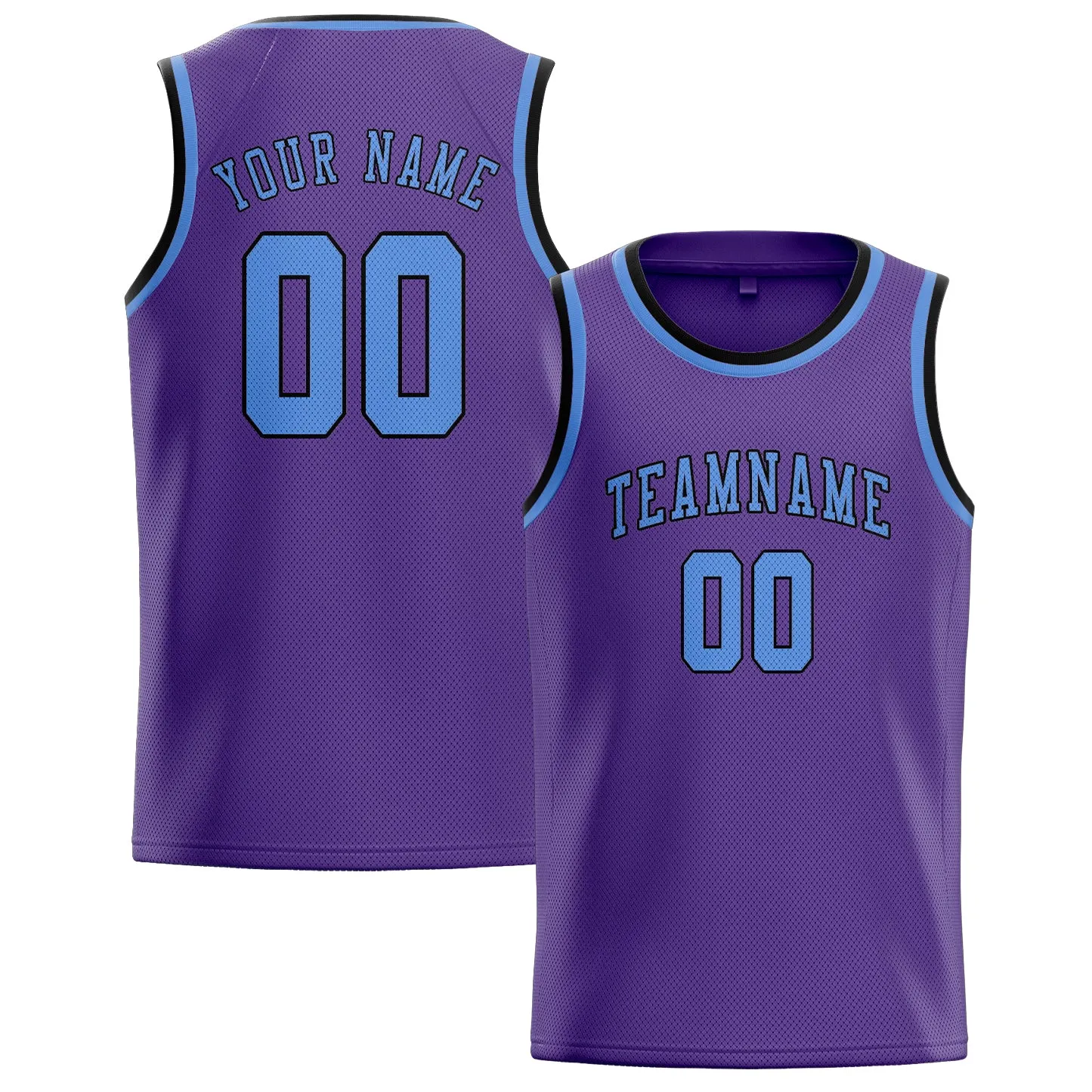Custom Light Purple Light Blue Basketball Jersey sold by Tailorly
