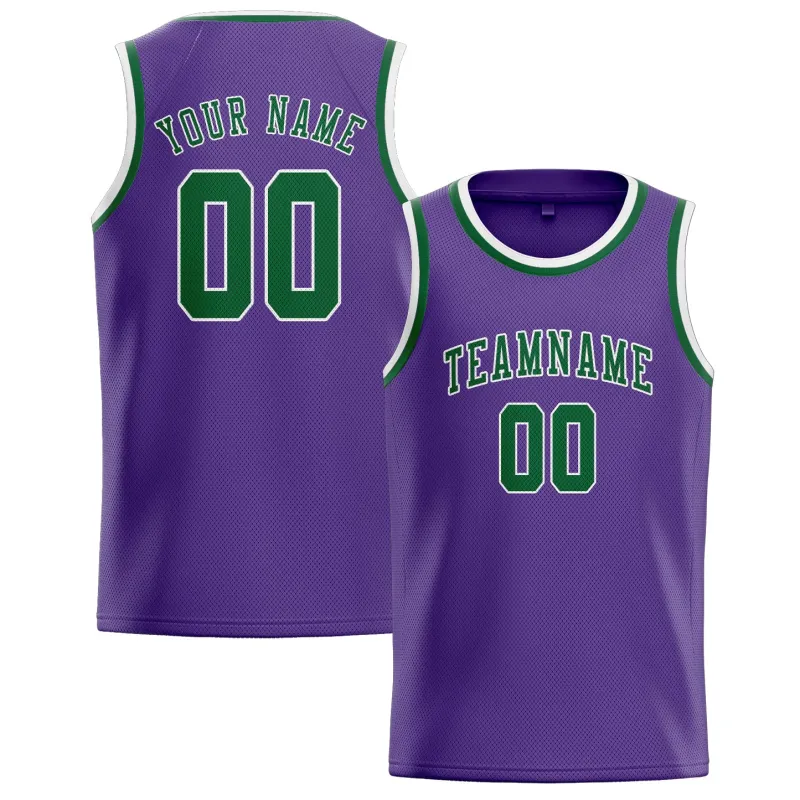 Custom Light Purple Green Basketball Jersey made by Tailorly