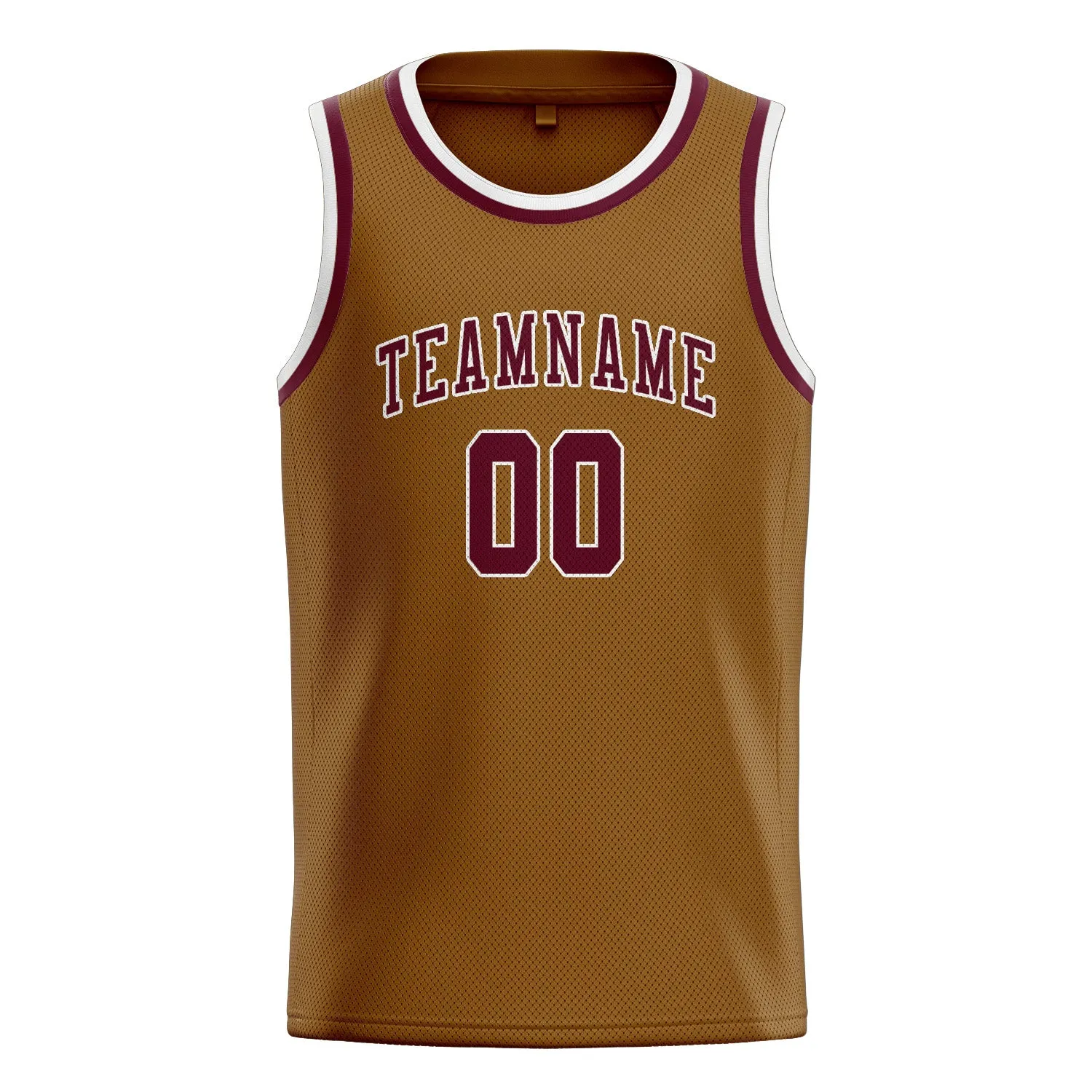 Custom Khaki Crimson Red Basketball Jersey sold by Tailorly product image thumbnail 3