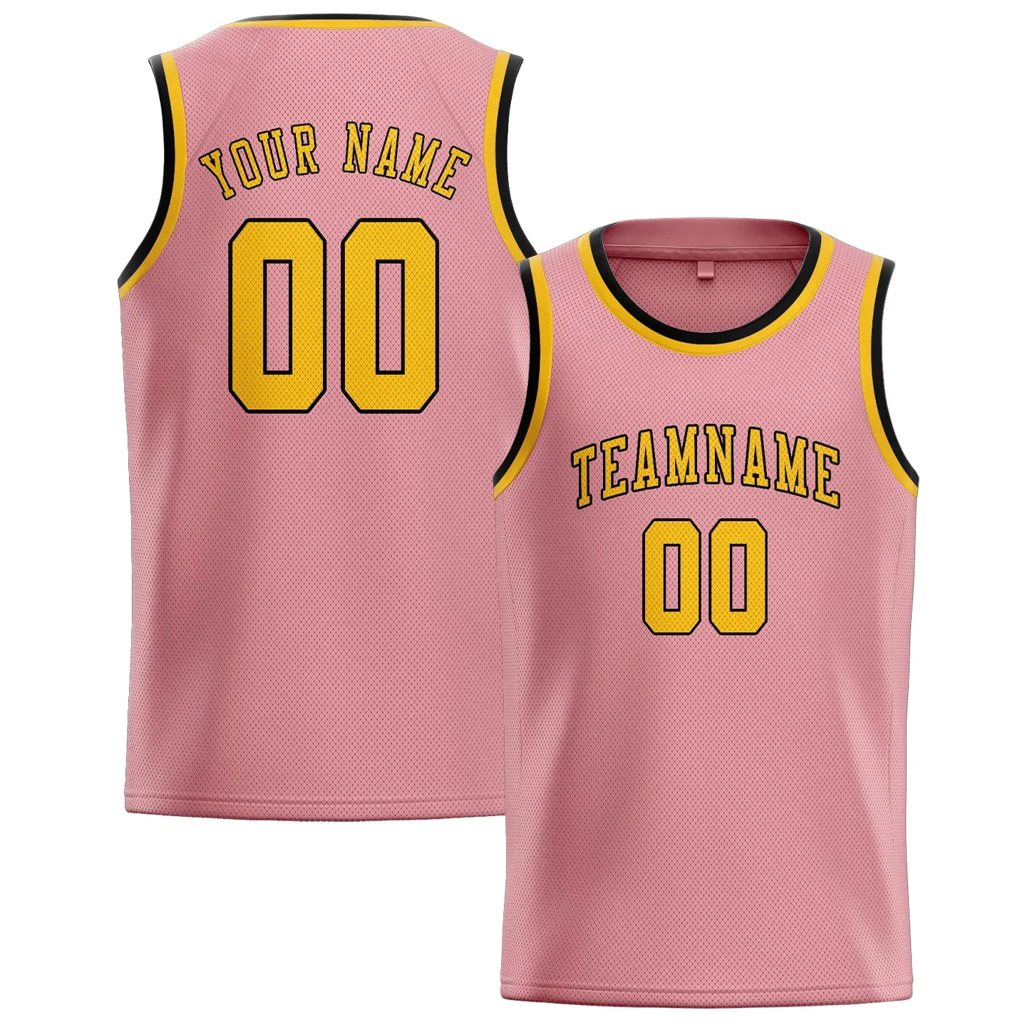 Custom Light Pink Gold Basketball Jersey sold by Tailorly