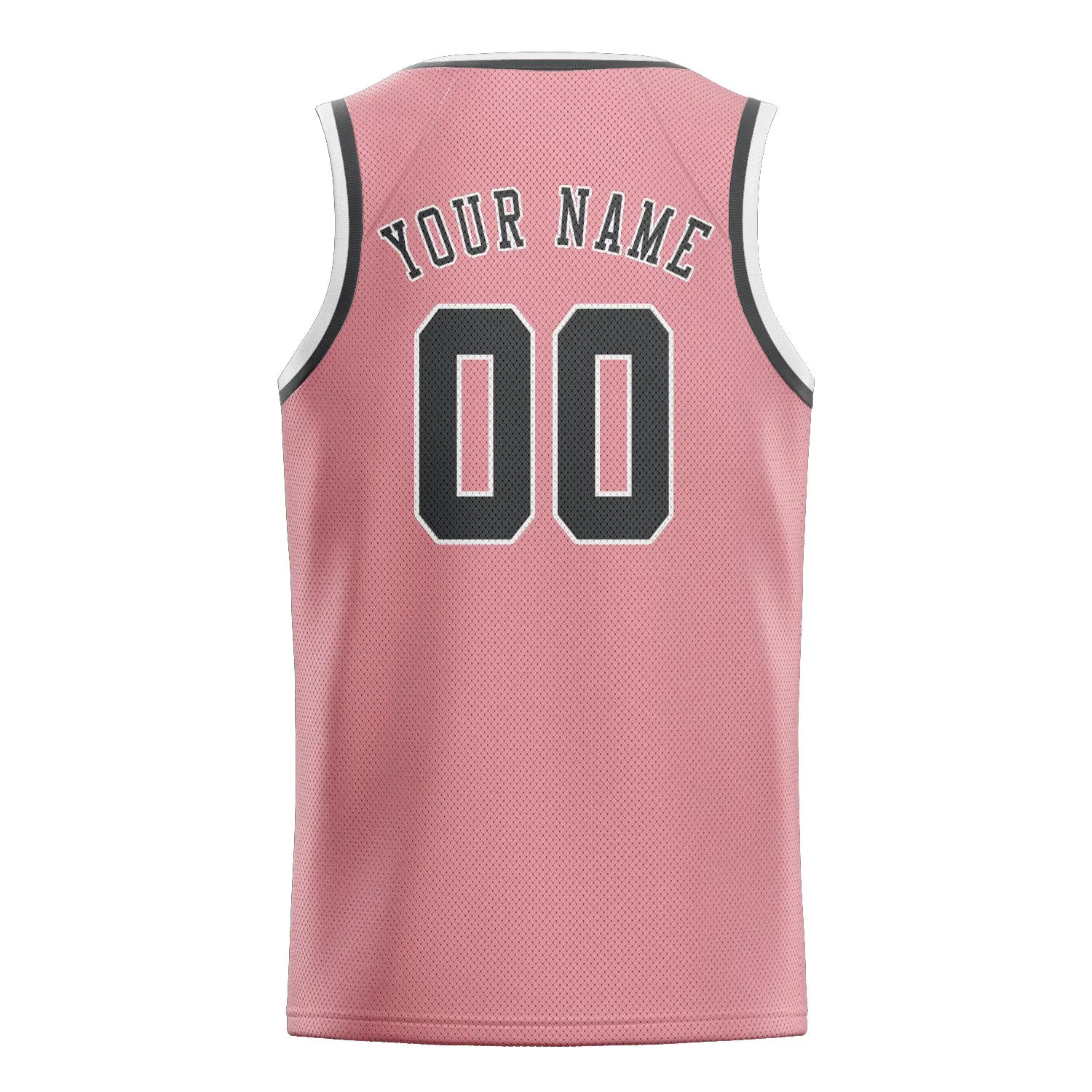 Custom Light Pink Dark Grey Basketball Jersey sold by Tailorly product image thumbnail 2