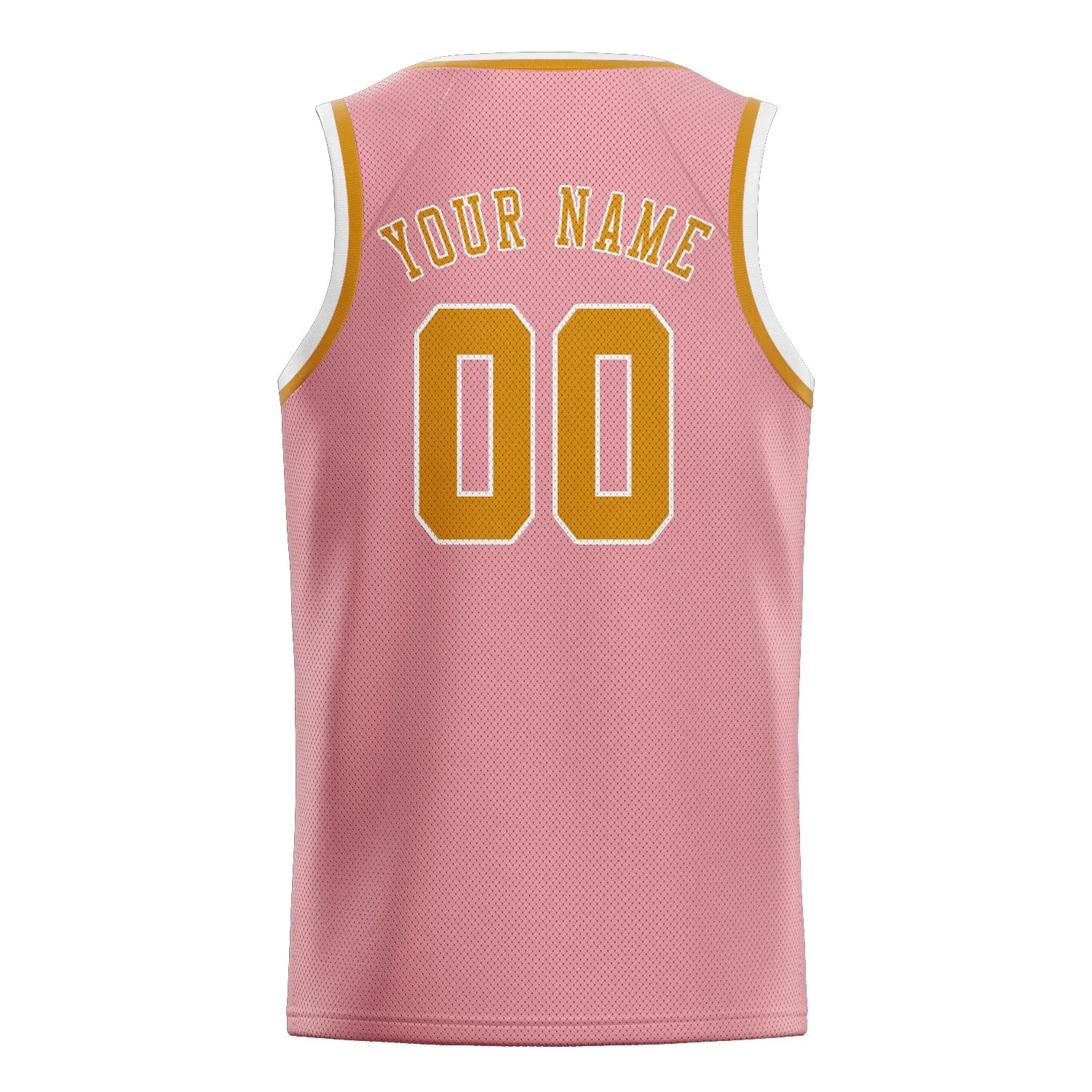 Custom Light Pink Yellow Basketball Jersey sold by Tailorly product image thumbnail 2