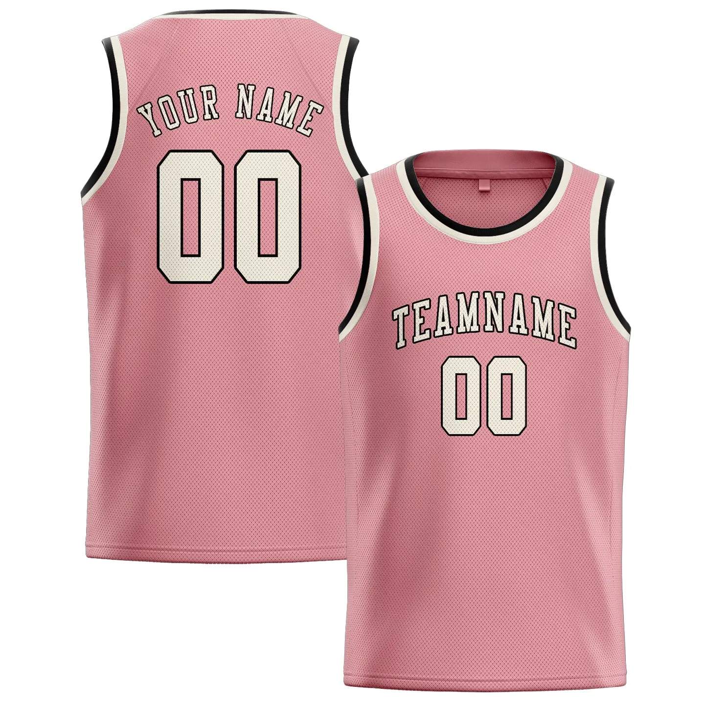 Custom Light Pink Cream Basketball Jersey sold by Tailorly