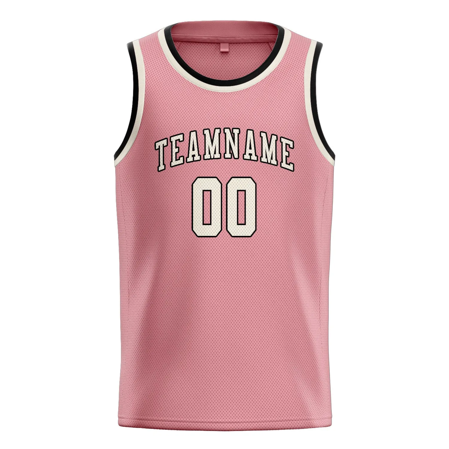 Custom Light Pink Cream Basketball Jersey sold by Tailorly product image thumbnail 3
