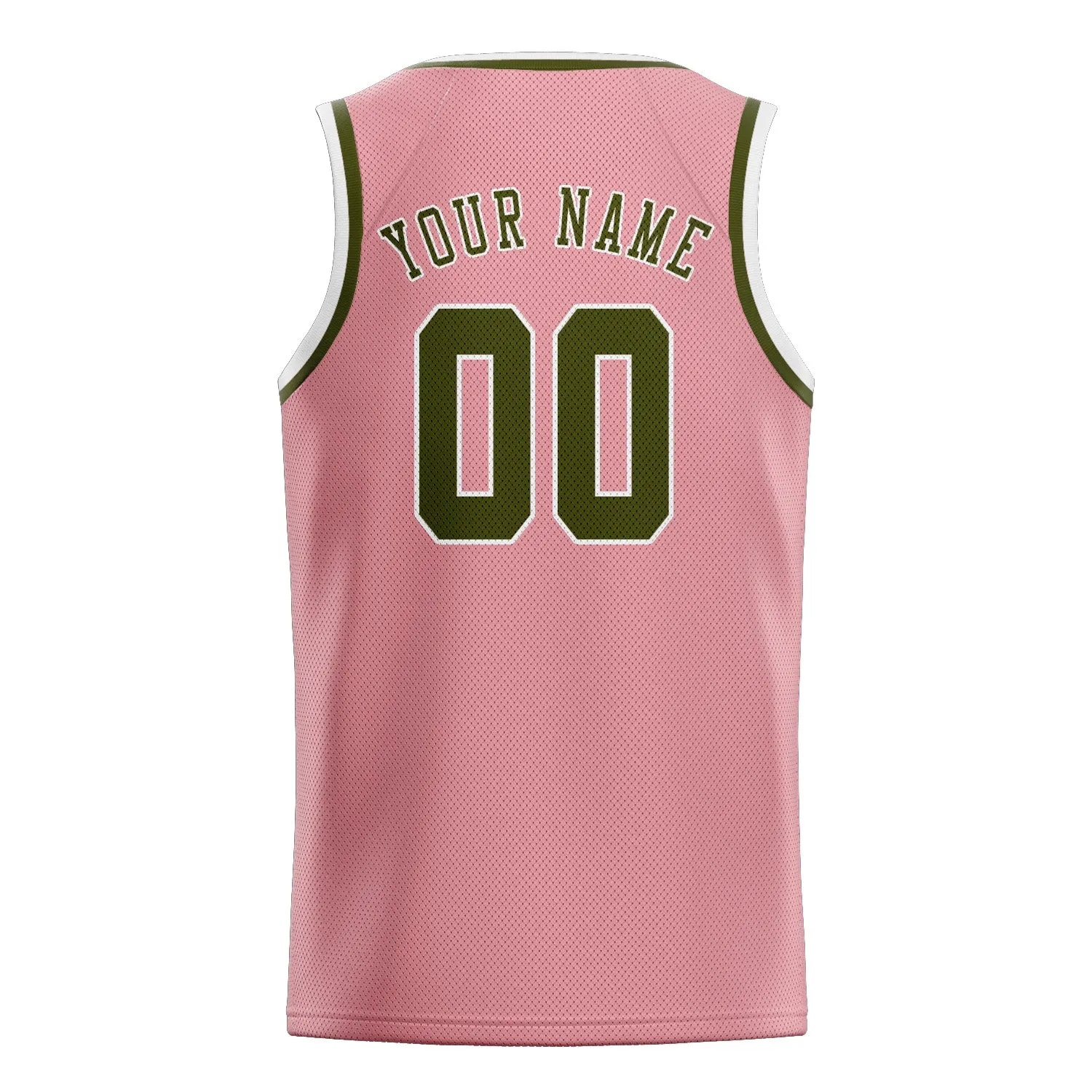 Custom Light Pink Olive Basketball Jersey sold by Tailorly product image thumbnail 2