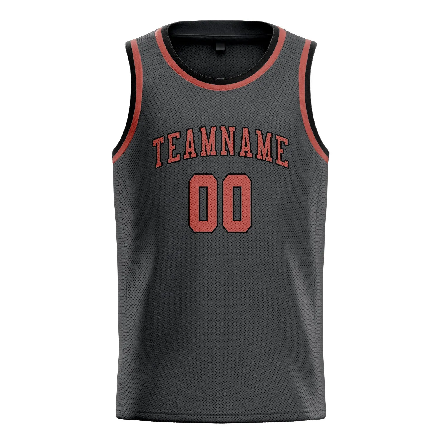 Custom Dark Grey Copper Rose Basketball Jersey sold by Tailorly product image thumbnail 3