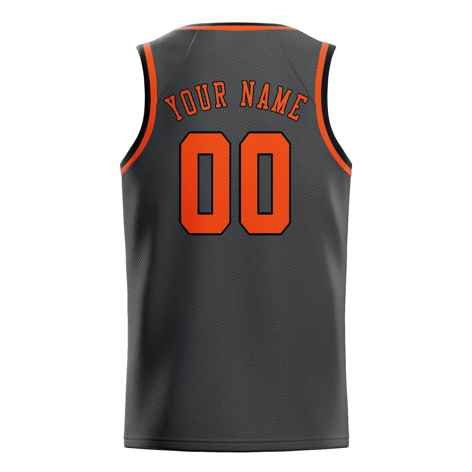 Custom Dark Grey Orange Red Basketball Jersey sold by Tailorly product image thumbnail 2