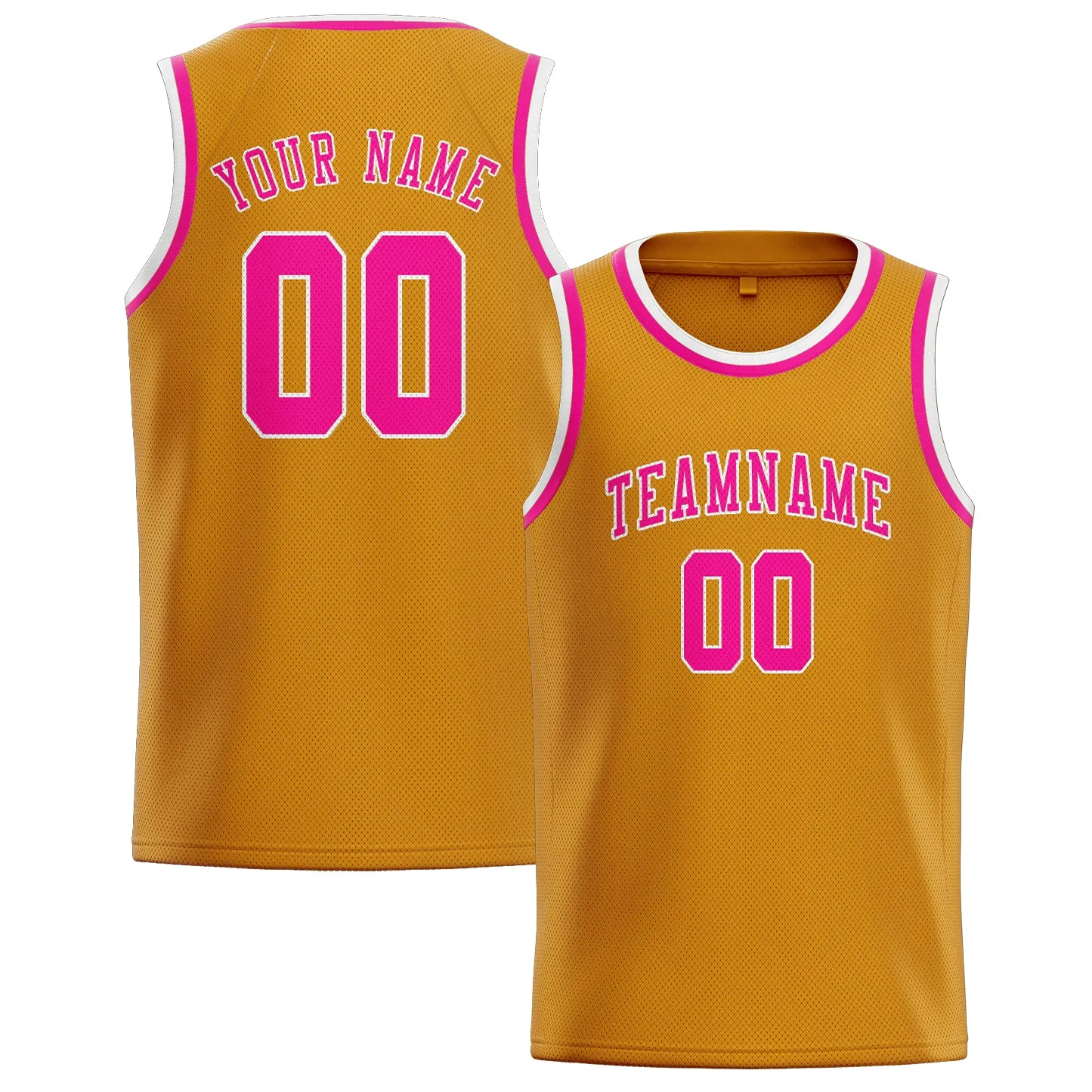 Custom Yellow Pink Basketball Jersey sold by Tailorly