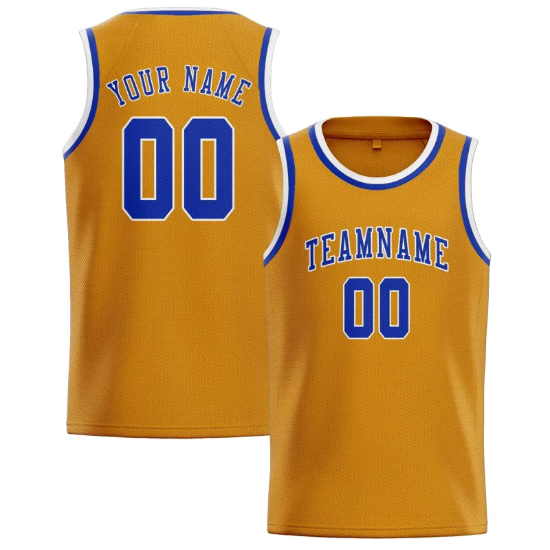 Custom Yellow Sky Blue Basketball Jersey made by Tailorly