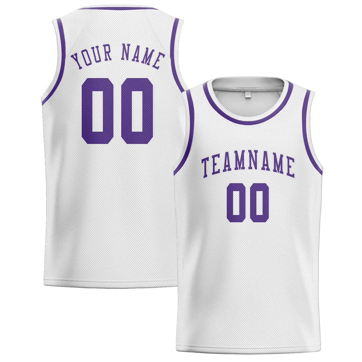 Custom White Light Purple Basketball Jersey sold by Tailorly