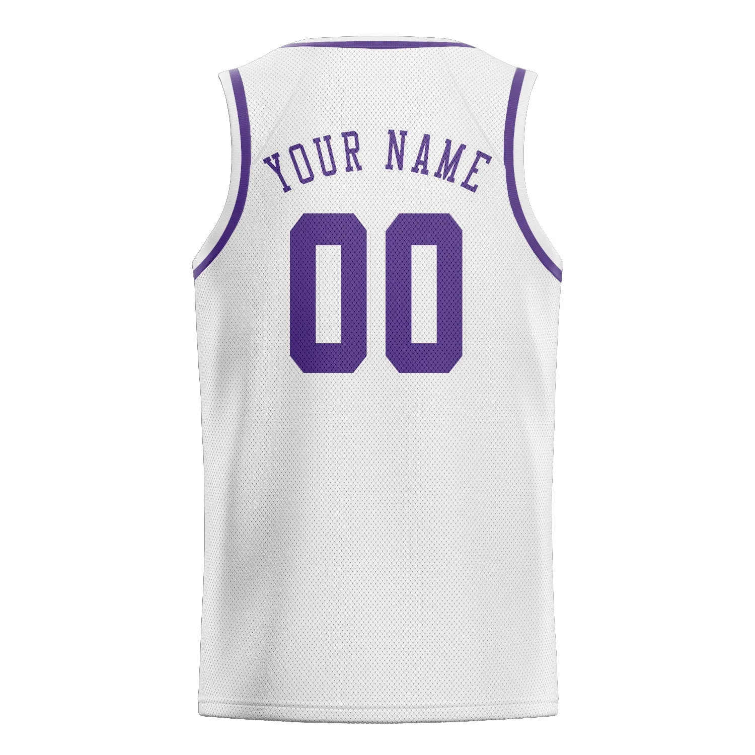 Custom White Light Purple Basketball Jersey sold by Tailorly product image thumbnail 2