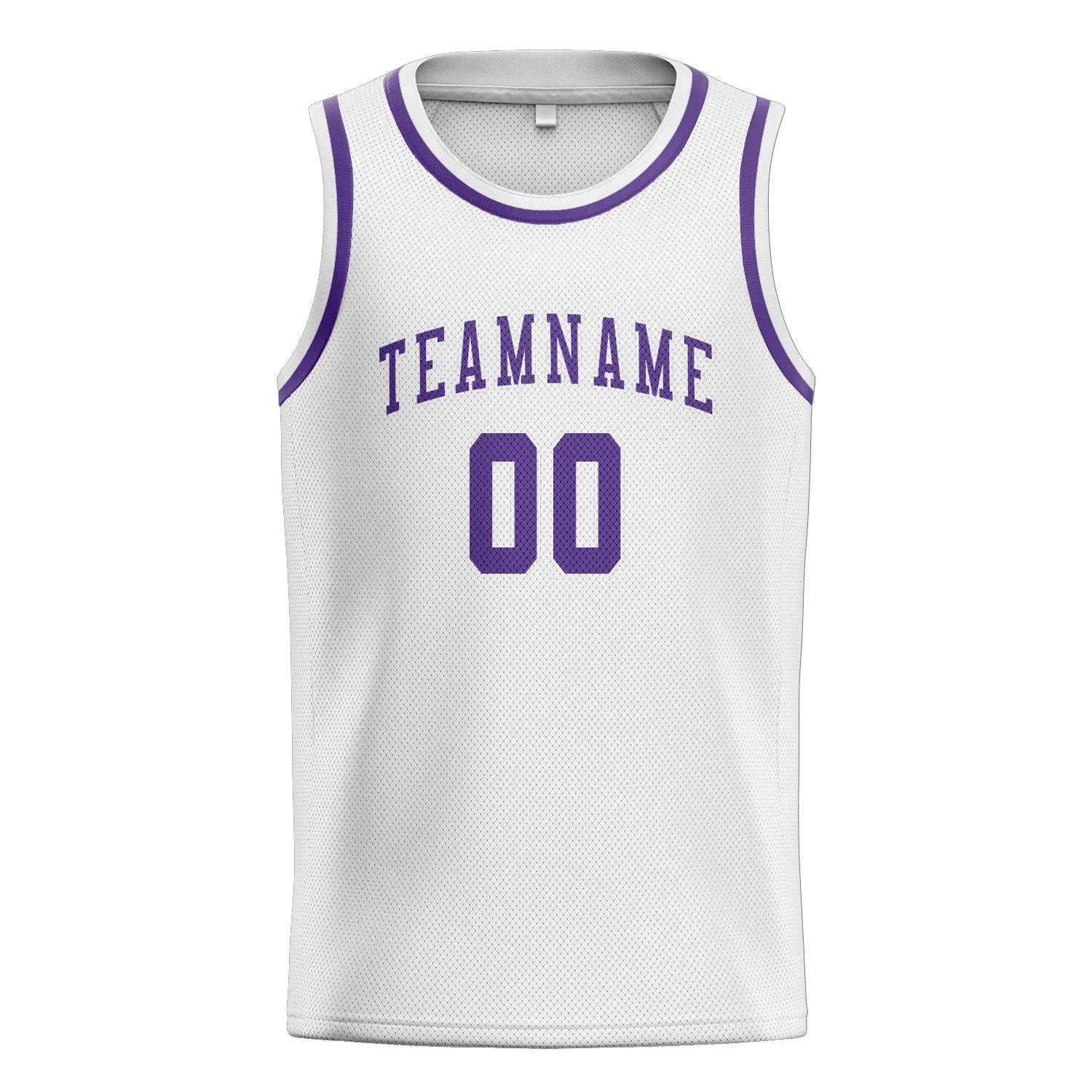 Custom White Light Purple Basketball Jersey sold by Tailorly product image thumbnail 3