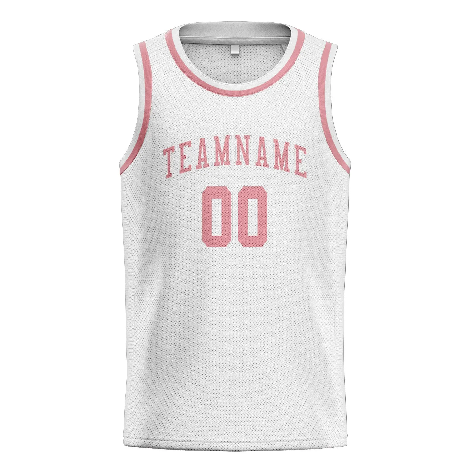 Custom White Light Pink Basketball Jersey sold by Tailorly product image thumbnail 3