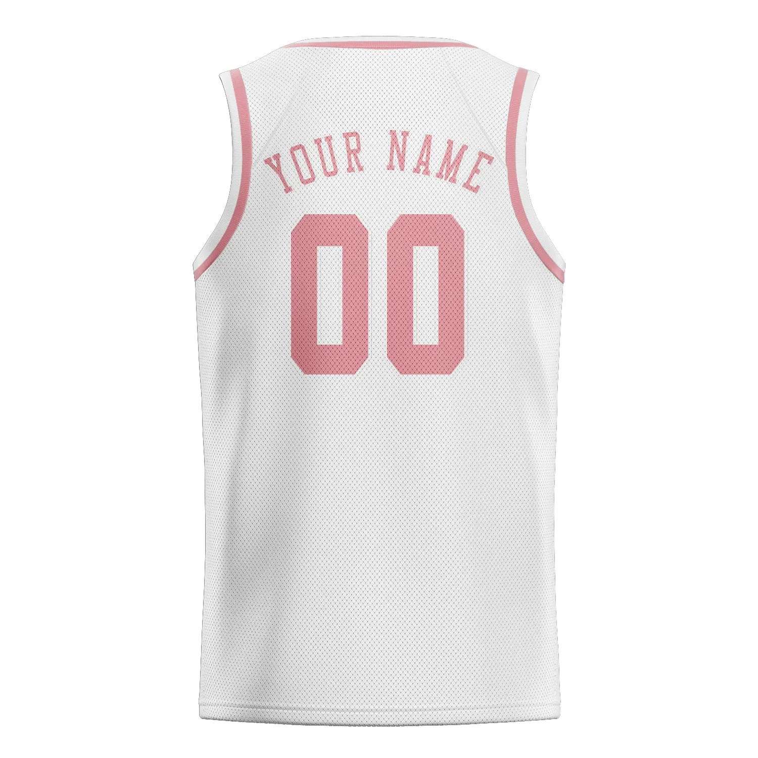 Custom White Light Pink Basketball Jersey sold by Tailorly product image thumbnail 2