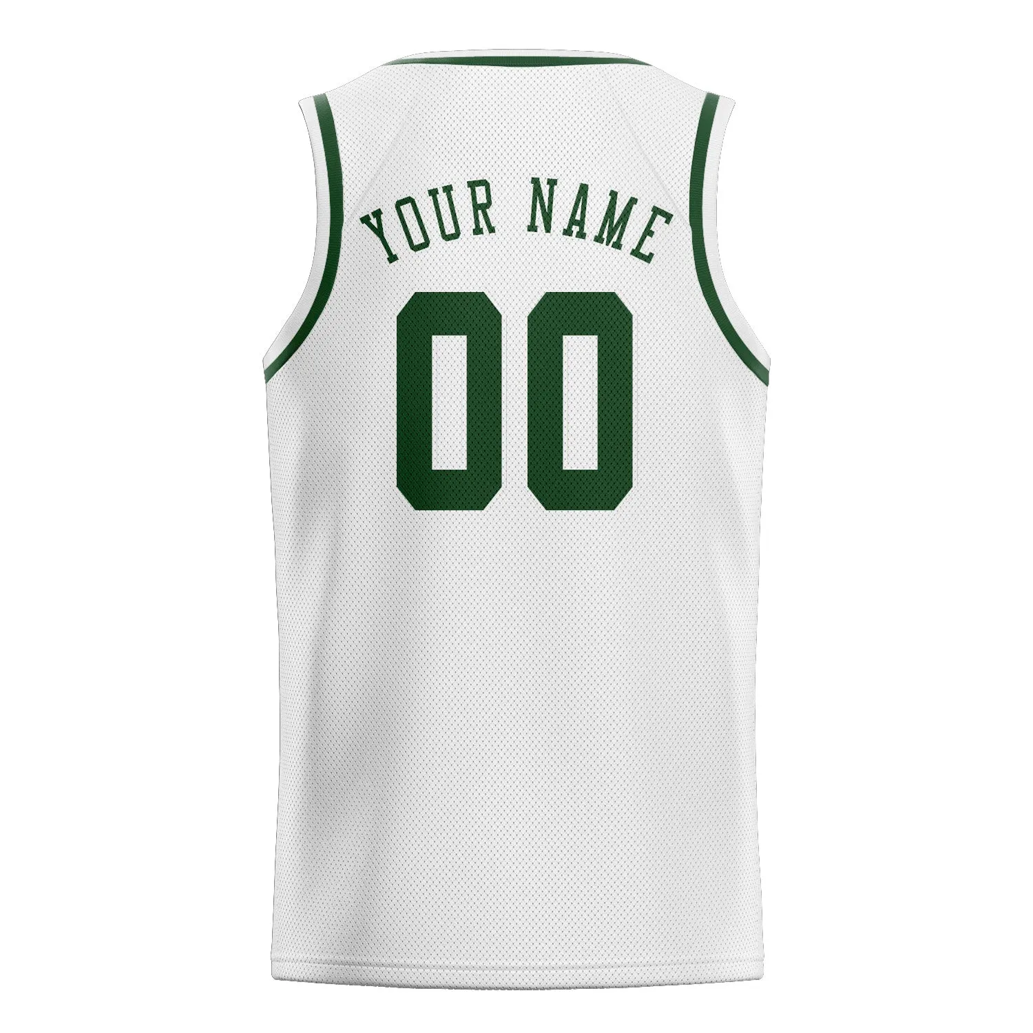 Custom White Dark Green Basketball Jersey sold by Tailorly product image thumbnail 2