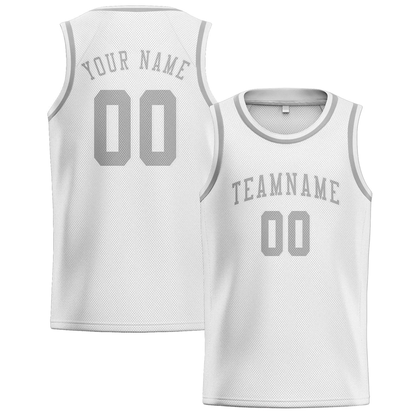 Custom White Gray Basketball Jersey sold by Tailorly