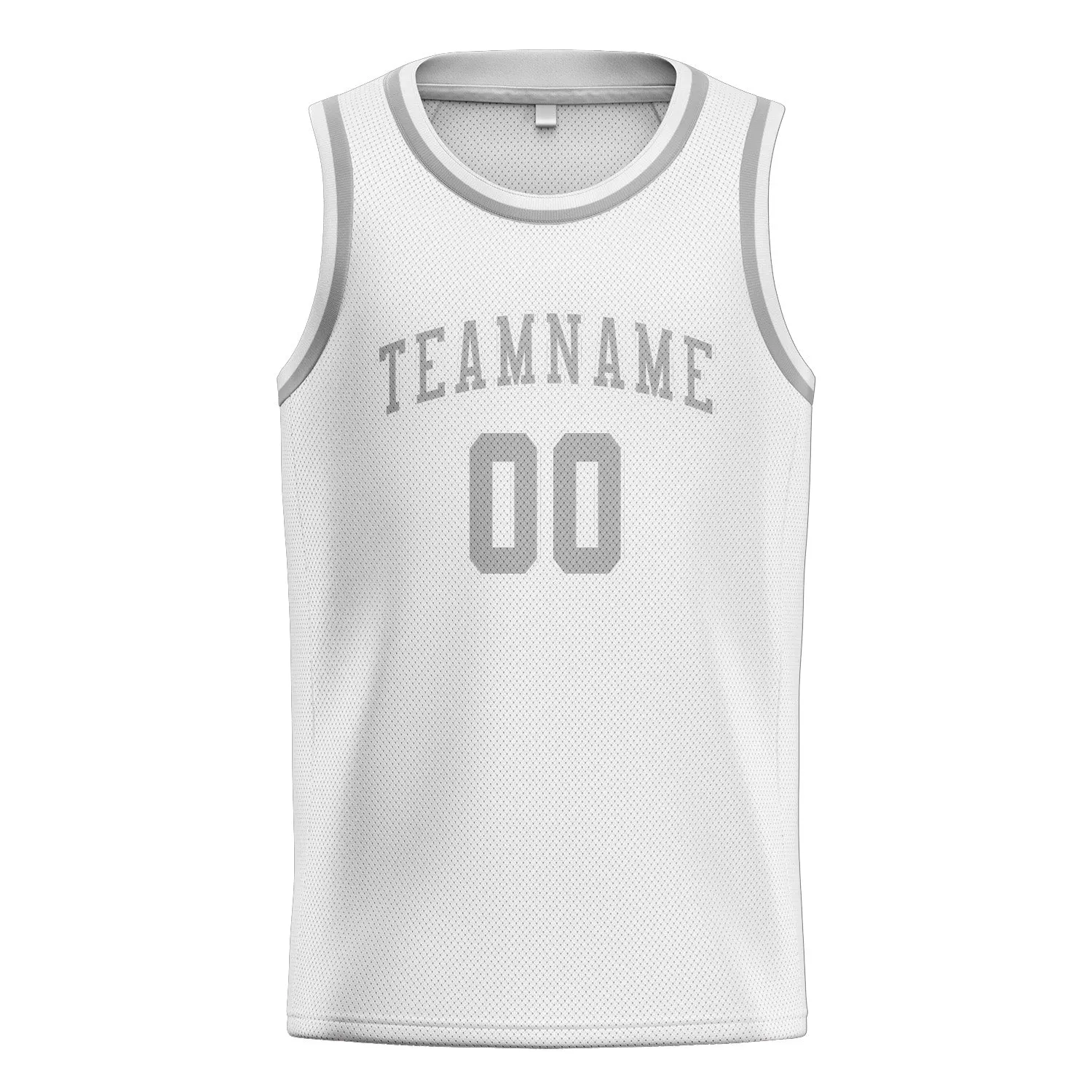 Custom White Gray Basketball Jersey sold by Tailorly product image thumbnail 3