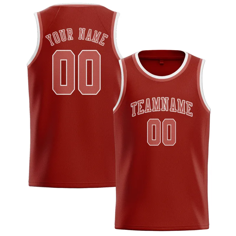 Custom Coral Red Copper Rose Basketball Jersey made by Tailorly