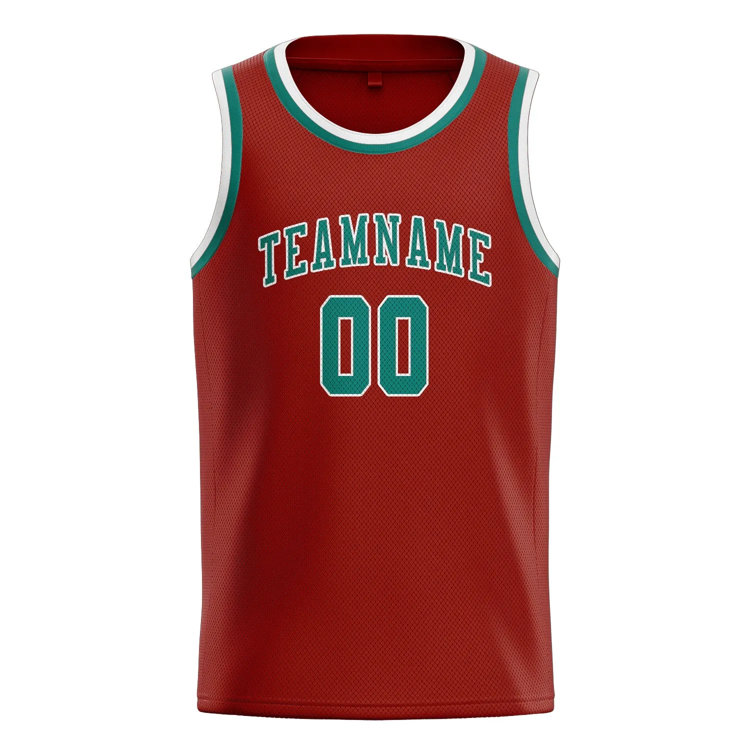Custom Coral Red Blue Green Basketball Jersey sold by Tailorly product image thumbnail 3