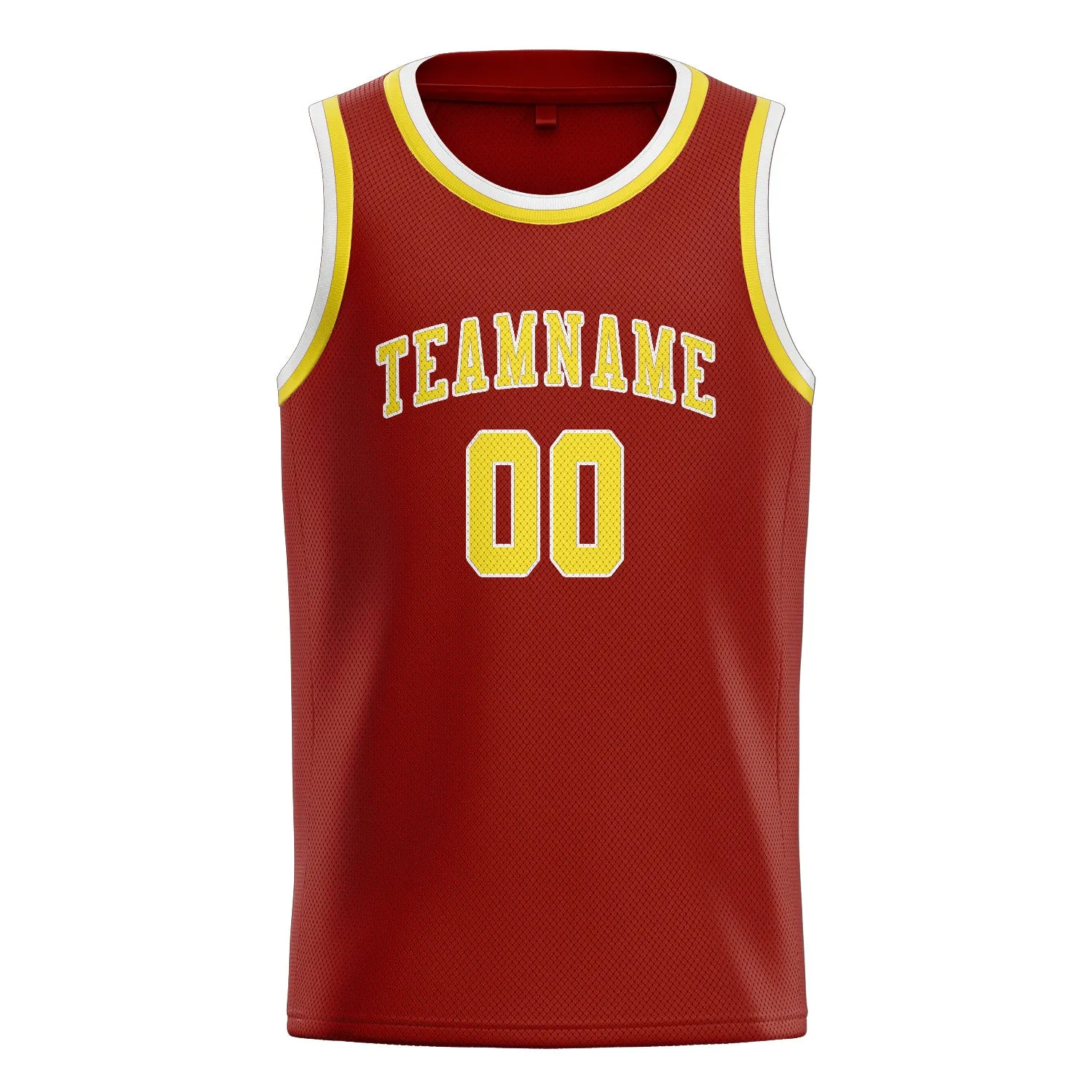 Custom Coral Red Light Yellow Basketball Jersey sold by Tailorly product image thumbnail 3