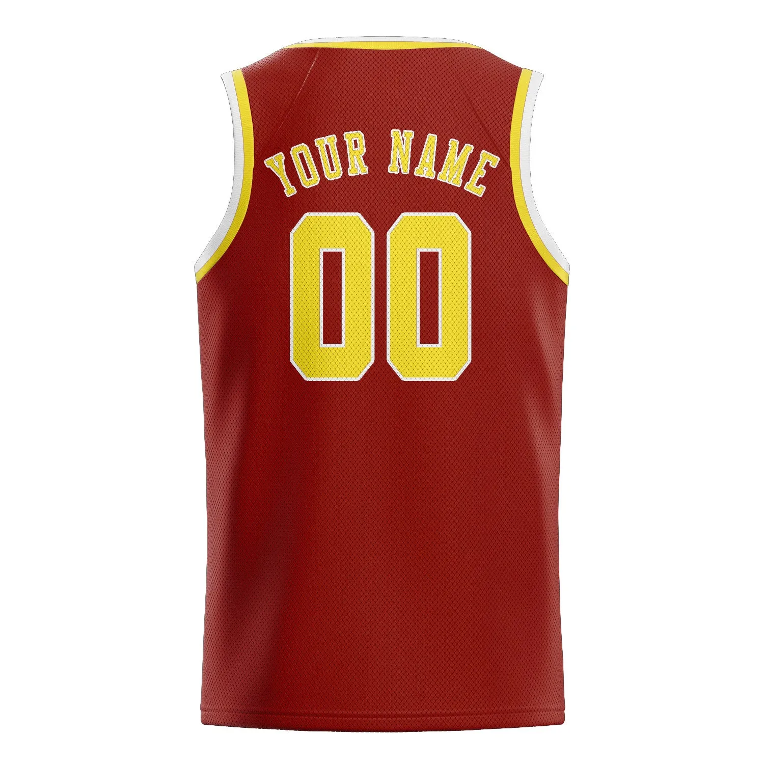 Custom Coral Red Light Yellow Basketball Jersey sold by Tailorly product image thumbnail 2