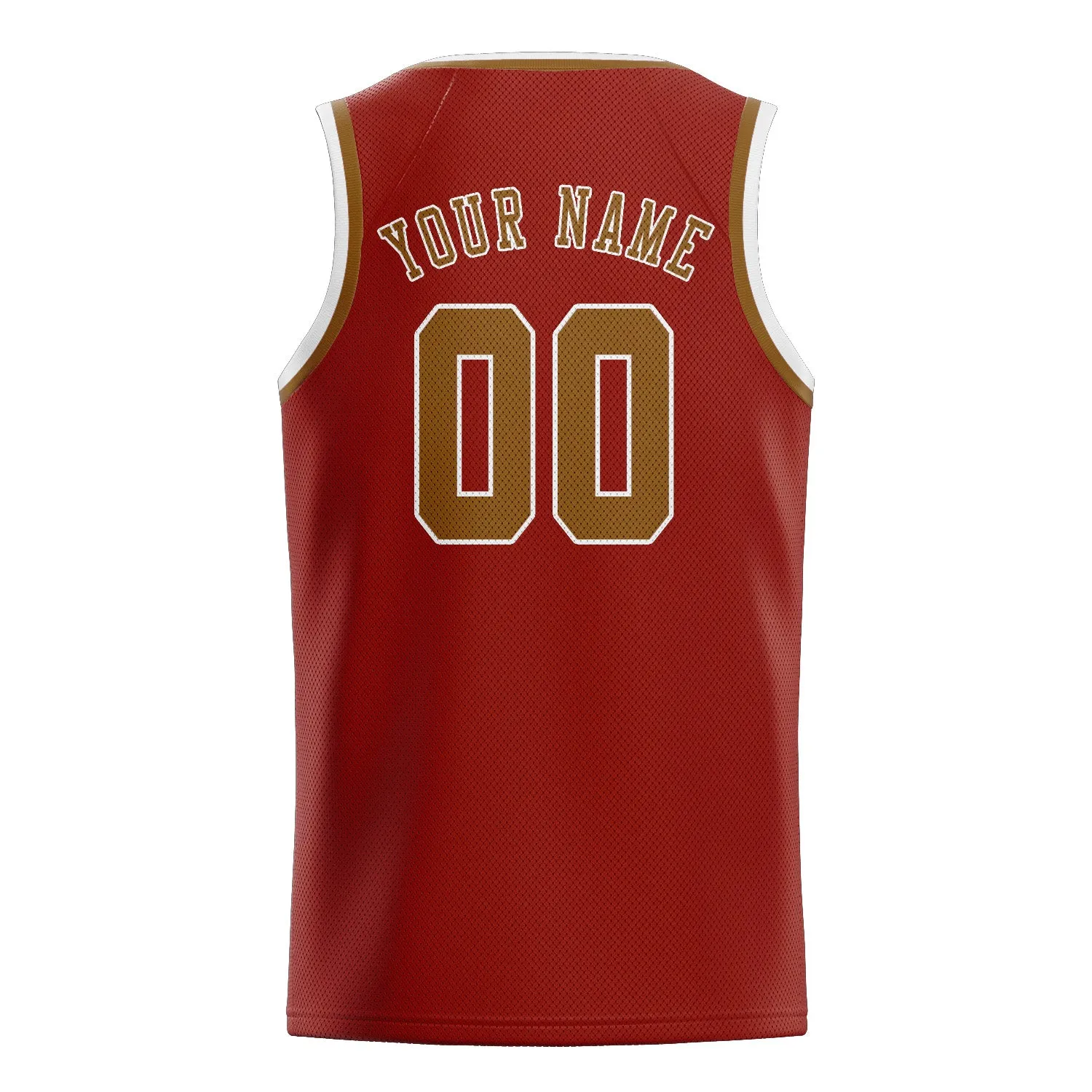 Custom Coral Red Khaki Basketball Jersey sold by Tailorly product image thumbnail 2