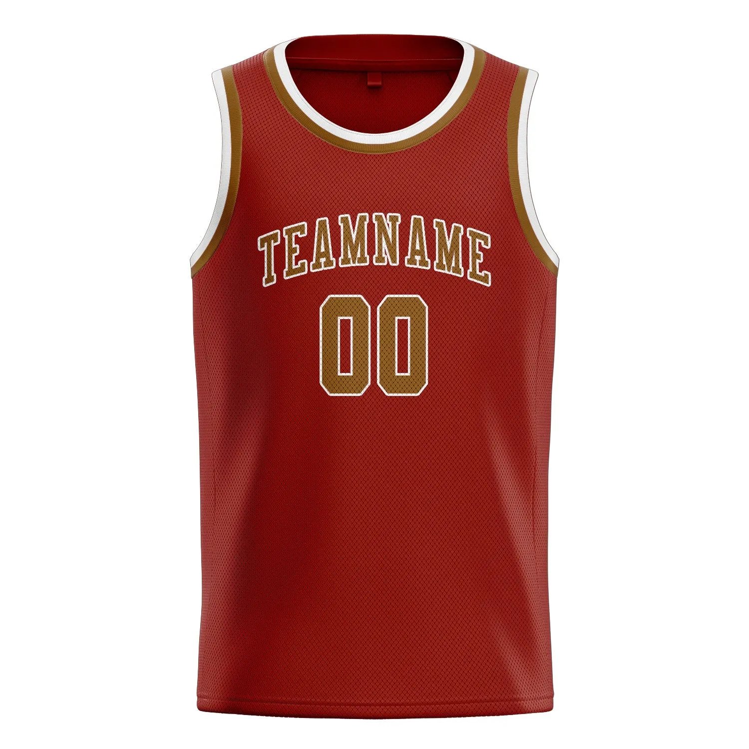 Custom Coral Red Khaki Basketball Jersey sold by Tailorly product image thumbnail 3