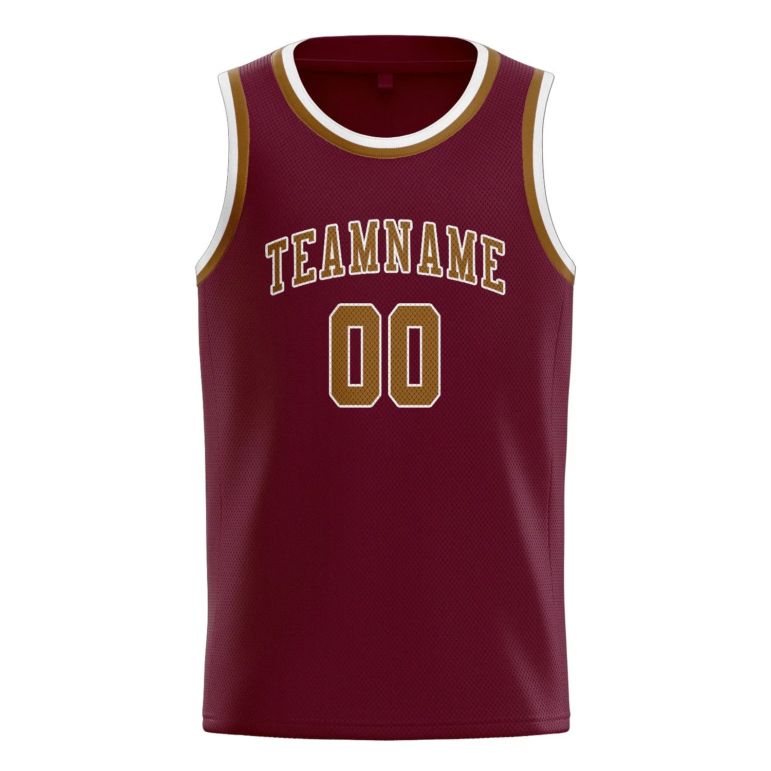Custom Crimson Red Khaki Basketball Jersey sold by Tailorly product image thumbnail 3