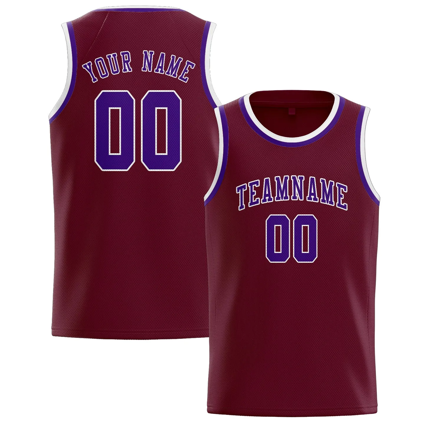Custom Crimson Red Purple Basketball Jersey sold by Tailorly
