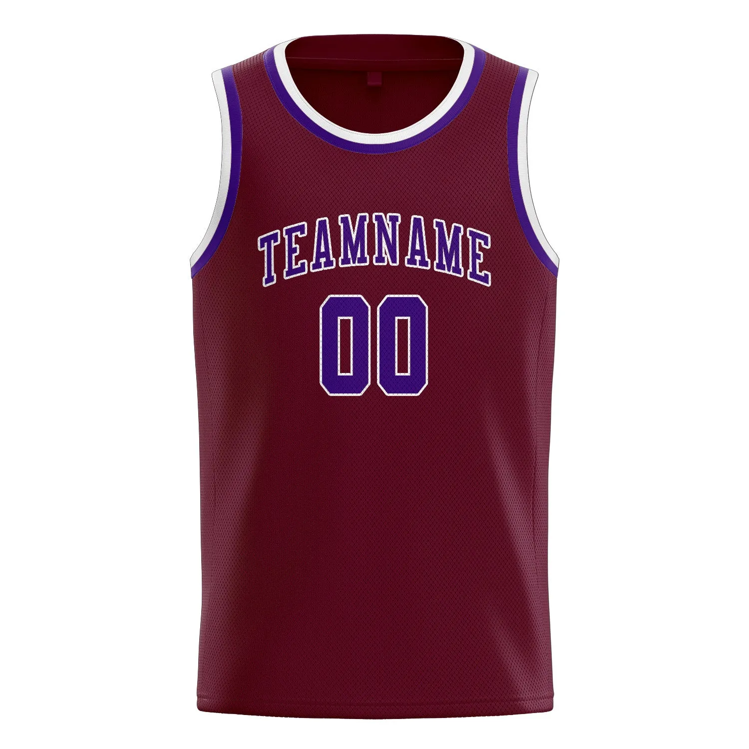 Custom Crimson Red Purple Basketball Jersey sold by Tailorly product image thumbnail 3