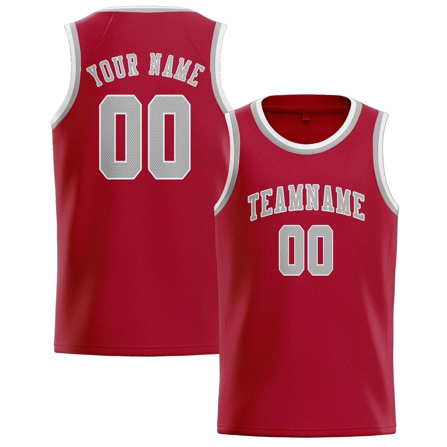 Custom Red Gray Basketball Jersey sold by Tailorly