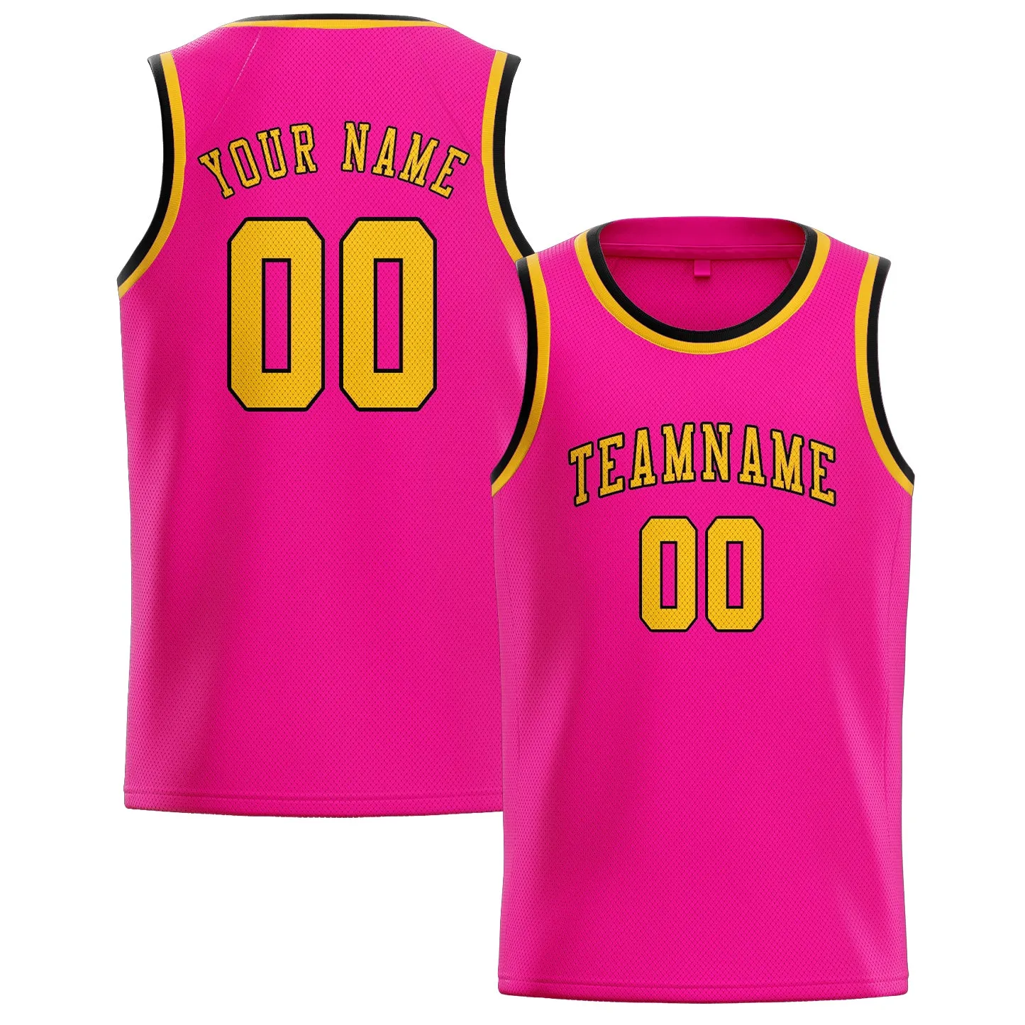 Custom Pink Gold Basketball Jersey sold by Tailorly