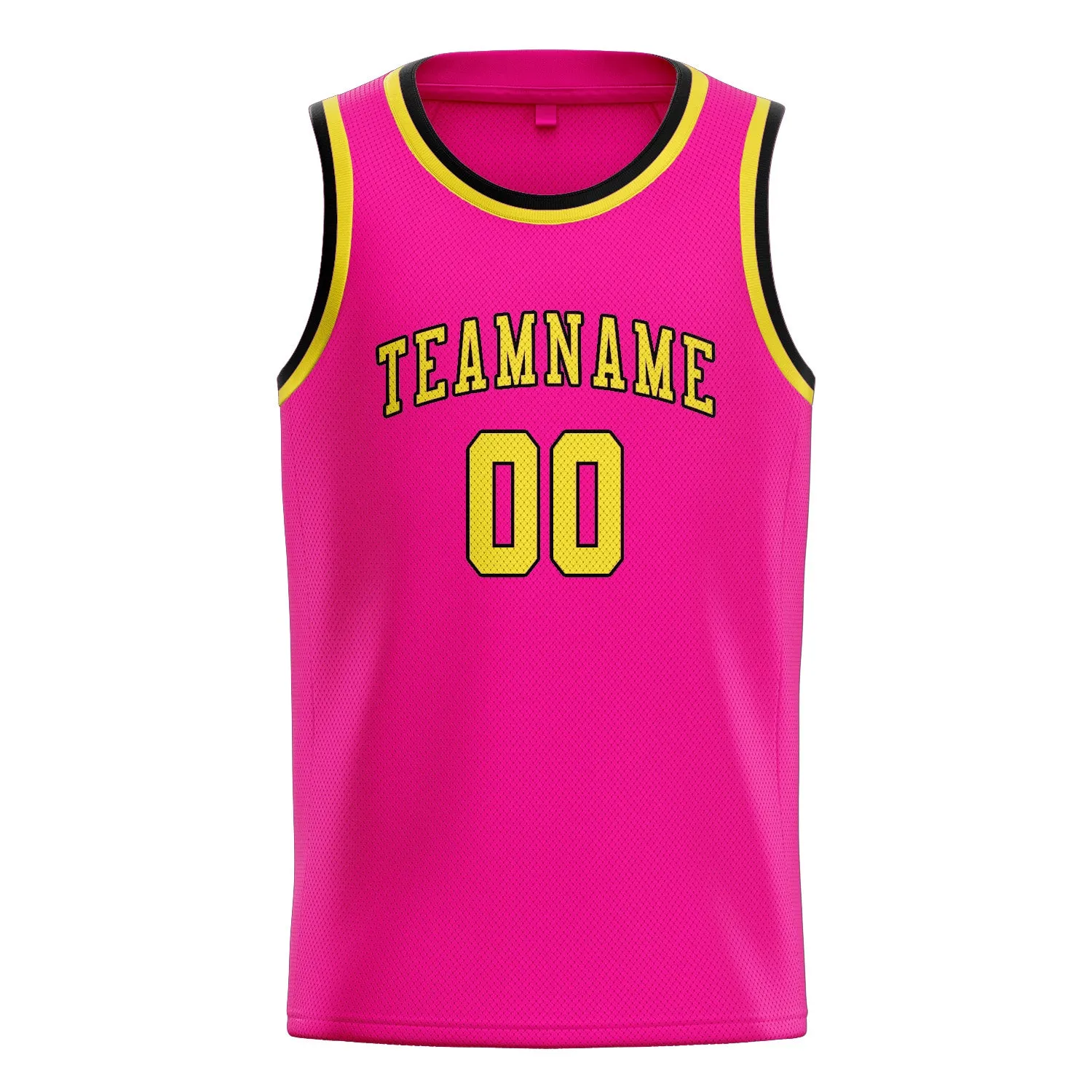 Custom Pink Light Yellow Basketball Jersey sold by Tailorly product image thumbnail 3