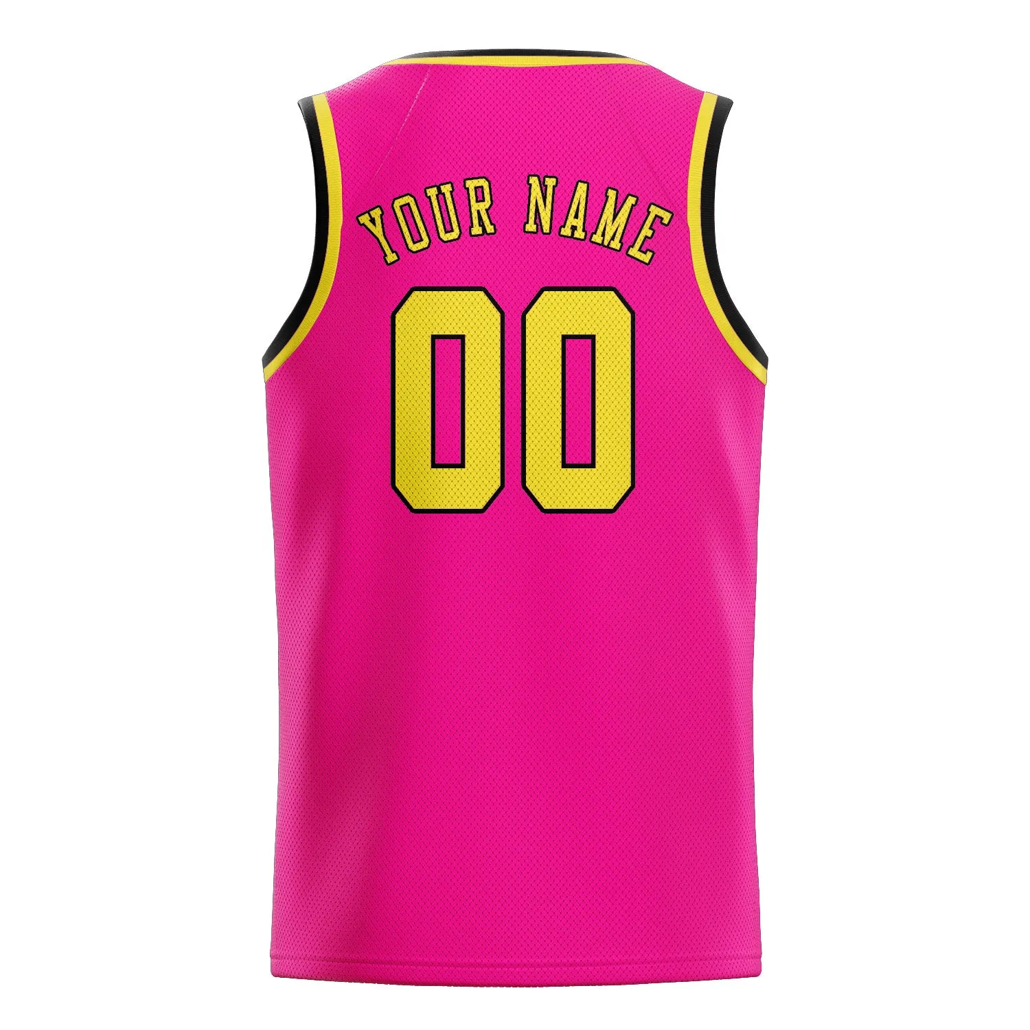 Custom Pink Light Yellow Basketball Jersey sold by Tailorly product image thumbnail 2