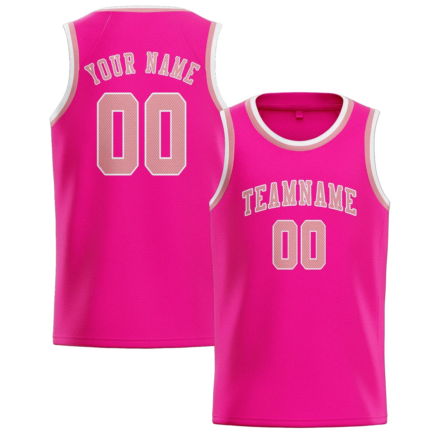 Custom Pink Light Pink Basketball Jersey sold by Tailorly