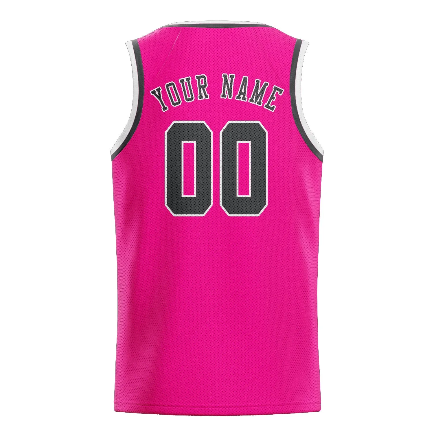 Custom Pink Dark Grey Basketball Jersey sold by Tailorly product image thumbnail 2