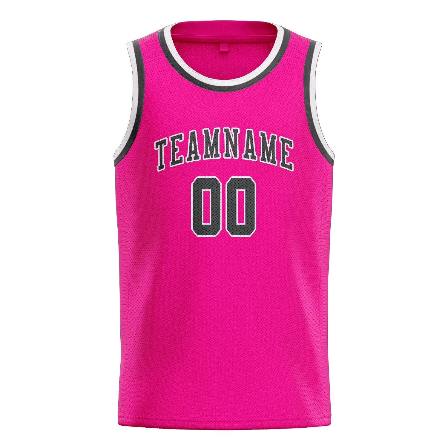 Custom Pink Dark Grey Basketball Jersey sold by Tailorly product image thumbnail 3