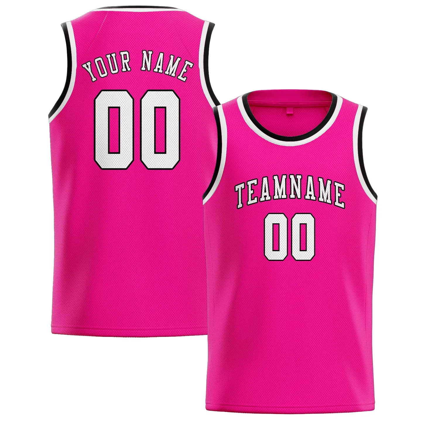 Custom Pink White Basketball Jersey sold by Tailorly