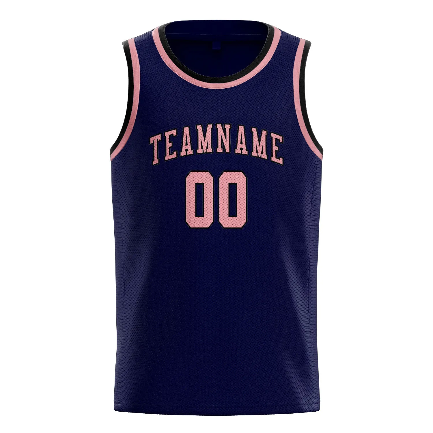 Custom Navy Light Pink Basketball Jersey sold by Tailorly product image thumbnail 3